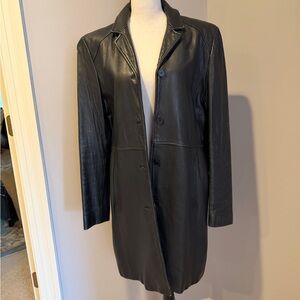 Kenneth Cole Midnight Leather Coat